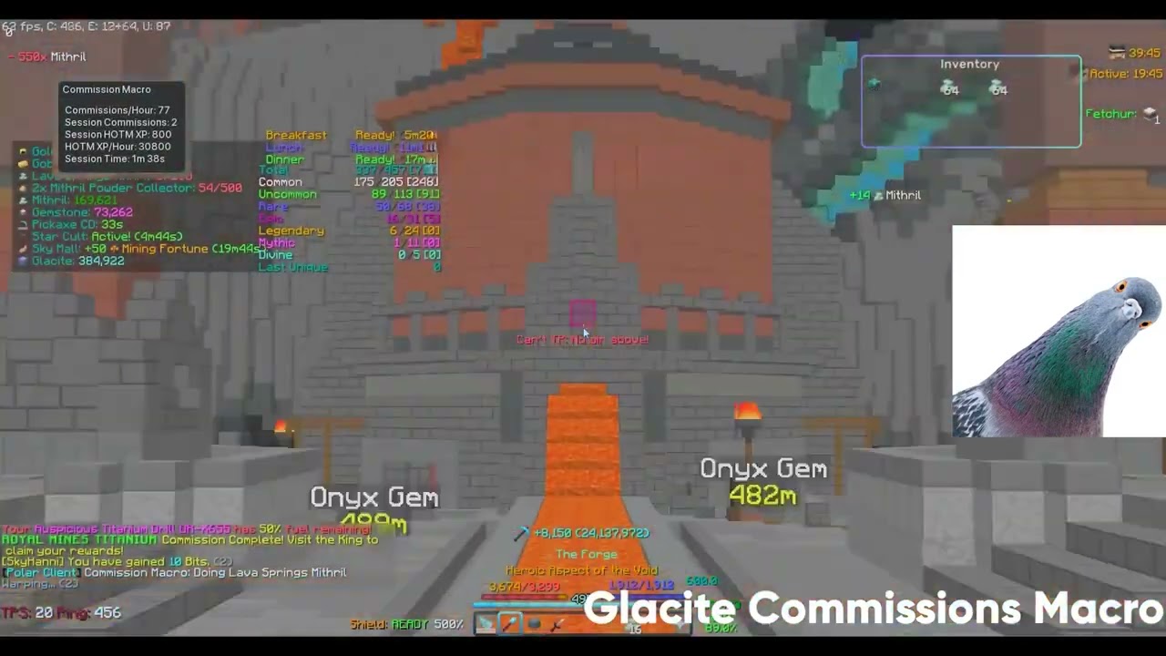 Free Mining Macro Afk 50m H Hypixel Skyblock April 2025 Cube Letter