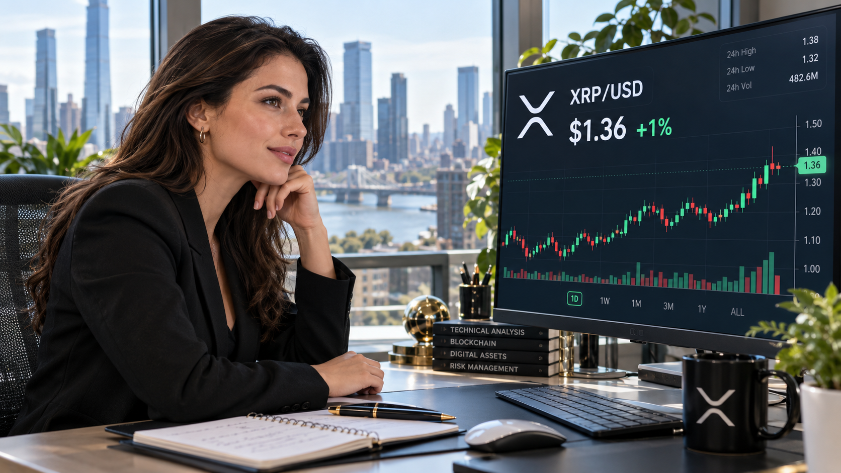 XRP rebounds from $1.32 as Standard Chartered adds RLUSD custody